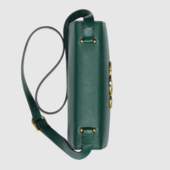 Gucci Zumi Grainy Leather Small Shoulder Bag Green