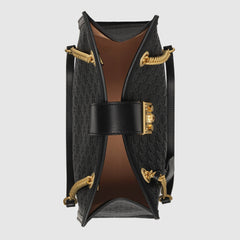Gucci Padlock Signature Medium Soft Leather Shoulder Bag Black