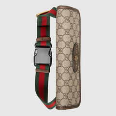 Gucci GG Supreme Belt Bag Brown Trims