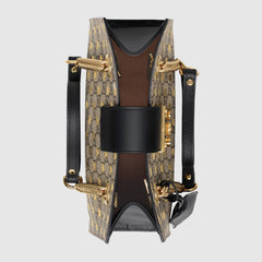 Gucci Padlock Small GG Bees Shoulder Bag Black