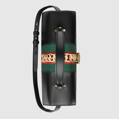 Gucci Sylvie Medium Top Handle Bag Black Leather