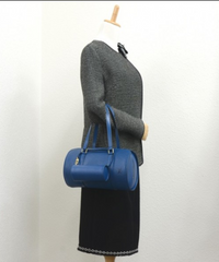 LV Soufflot Bag Black Epi Leather Blue