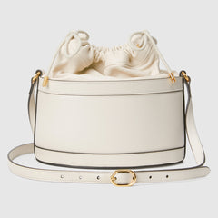 Gucci 1955 Horsebit Bucket Bag White