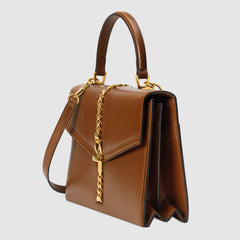 Gucci Sylvie 1969 Small Top Handle Bag Brown