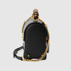 Gucci Padlock Small Bamboo Shoulder Bag Black