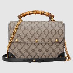 Gucci Padlock Small Bamboo Shoulder Bag GG Supreme