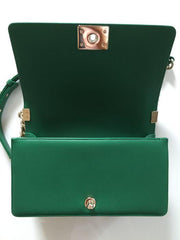 Chanel Boy Medium Handbag Green