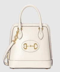 Gucci 1955 Horsebit small top handle bag White