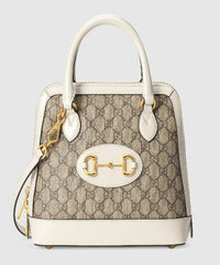 Gucci 1955 Horsebit Small Top Handle Bag White