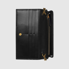 Gucci 1955 Horsebit Wallet With Chain Black