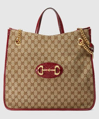 Gucci 1955 Horsebit Large Tote Bag Red