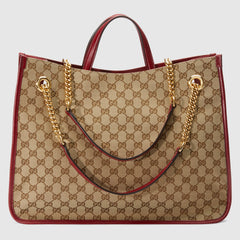 Gucci 1955 Horsebit Large Tote Bag Red