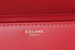 Celine Teen Triomphe Bag In Shiny Calfskin Red