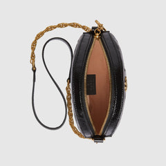 Gucci Ophidia Mini Round Shoulder Bag Black
