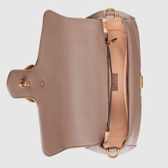 Gucci GG Marmont Small Top Handle Bag Dusty Pink Matelasé