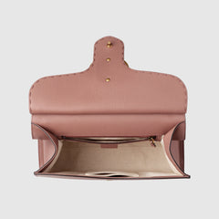 Gucci GG Marmont Small Top Handle Bag Lightweight Leather Dusty Pink