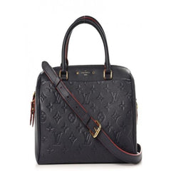 LV Speedy Bandouliere 25 Monogram Empreinte Leather Marine Rouge