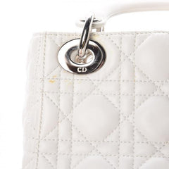 Mini Lady Dior Lambskin Bag Off-White