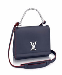 LV Lockme II BB Bag Taurillon Leather Marine Rouge
