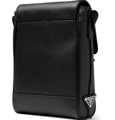 Prada Saffiano Leather Shoulder Bag Black