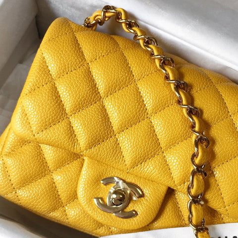Chanel Mini Flap Bag Yellow