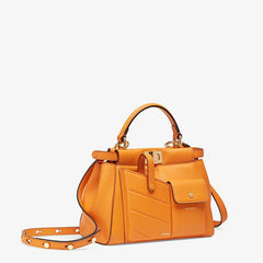 Fendi Peekaboo Iconic Mini Orange Leather Bag