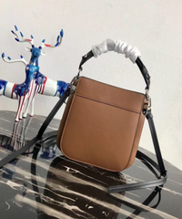 Prada Margit Leather Shoulder Bag Brown