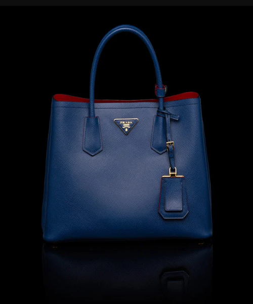 Prada Double Medium Bag Blue