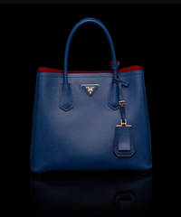 Prada Double Medium Bag Blue