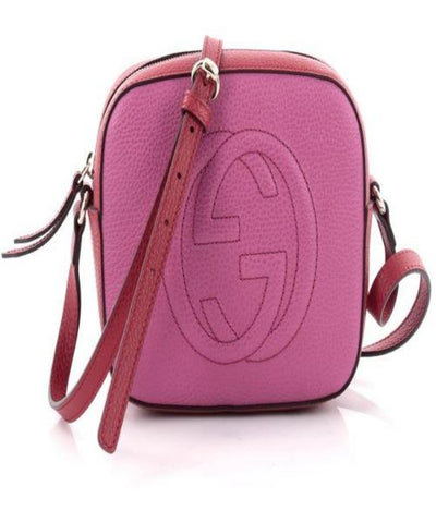 Gucci Soho Small Leather Disco Bag Pink/