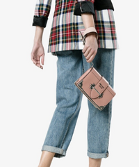 Prada Cahier Calf Leather Bag Pink