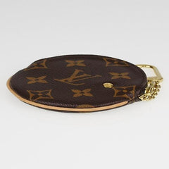 LV Round Coin Purse Monogram with Chain