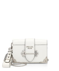 Prada Cahier Calf Leather Bag Light Green