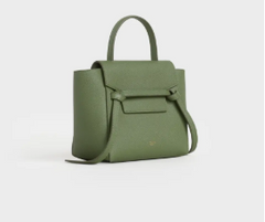 Celine Nano Belt Bag In Grained Calfskin Light Khaki