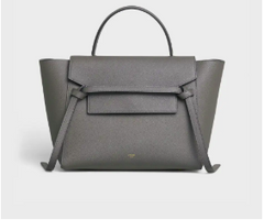 Celine Mini Belt Bag In Grained Calfskin Grey