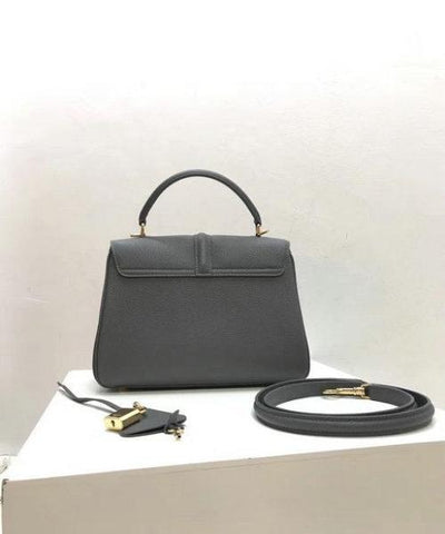 Celine Small 16 Bag In Grained Calfskin Medium Grey