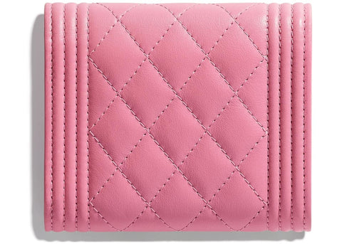 Chanel Boy Square Clutch With Chain – CWC Grained Calfskin Pink
