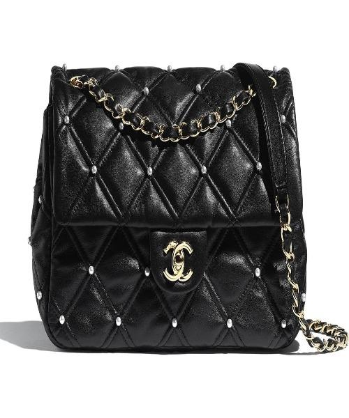 Chanel Flap Bag Iimitation Pearls Black