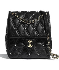 Chanel Flap Bag Iimitation Pearls Black