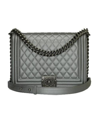 Chanel Boy Handbag Grey