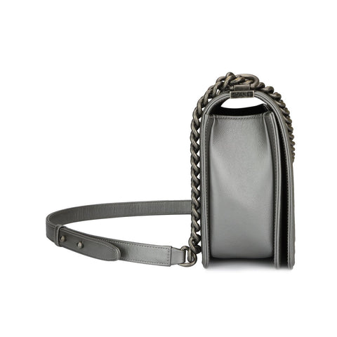 Chanel Boy Handbag Grey