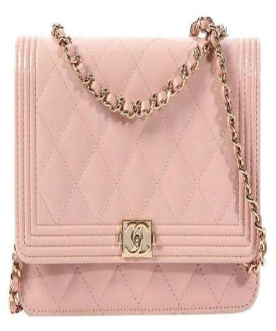 Chanel Le Boy Wallet On Chain – WOC Light Pink Caviar Gold-Toned