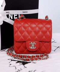 Chanel Classic Clutch With Chain – CWC Caviar Red Silver-Toned
