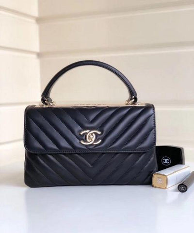 Chanel Flap Bag With Top Handle Black