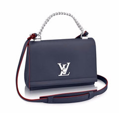 LV Lockme II BB Bag Taurillon Leather Marine Rouge