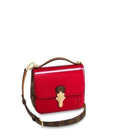 LV Cherrywood BB Smooth Patent Monogram Griotte