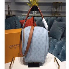 LV Girolata Handbag Mahina Bleu Horizon Pumpkin