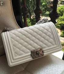 Chanel Boy Medium Handbag White