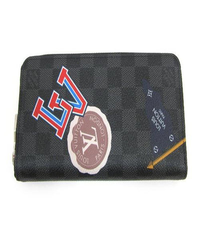 LV League Zippy Long Wallet Vertical Damier Graphite 2017