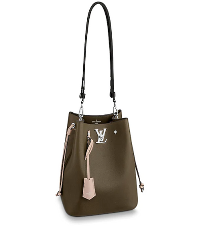 LV LockMe Bucket Laurier Toffee Latte Black